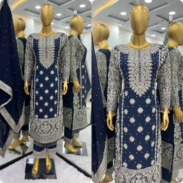 Blue_Faux_Georgette_Heavy_Embroidery_Sequence_&_Moti_Work_Salwar_Suit_With_Dupatta