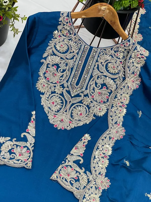Blue_Pure_Chinnon_Silk_Coding_Dori-Sequence_Embroidery_Work_Salwar_Suit_With_Dupatta