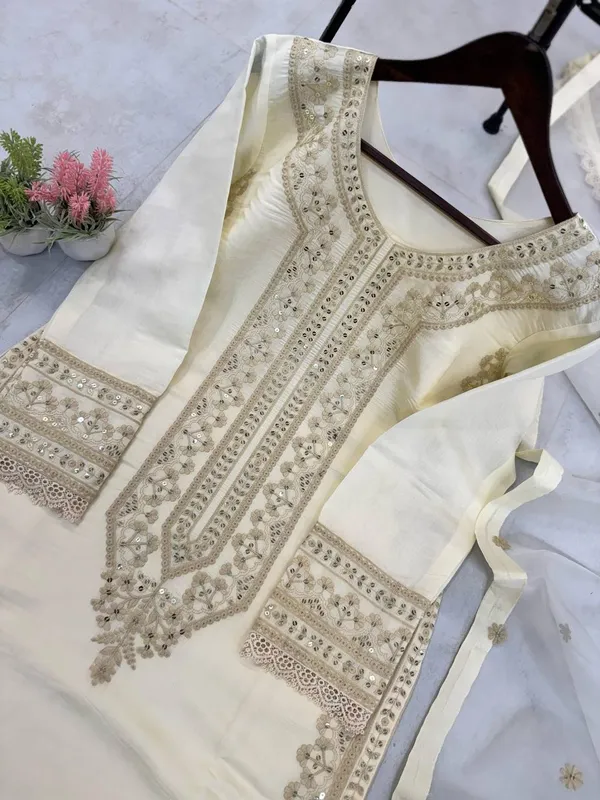 CREAM_ROMAN_SILK_SEQUENCE_EMBROIDERY_COTTON_WORK_SALWAR_SUIT_WITH_DUPATTA