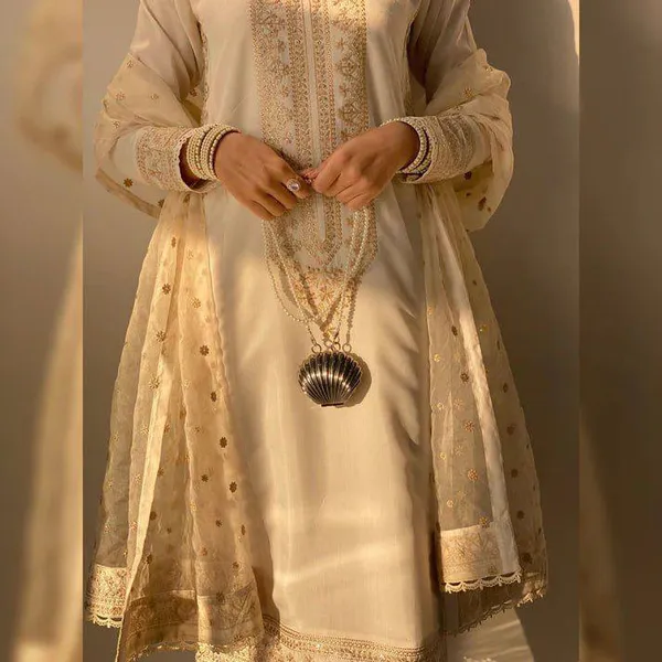 CREAM_ROMAN_SILK_SEQUENCE_EMBROIDERY_COTTON_WORK_SALWAR_SUIT_WITH_DUPATTA