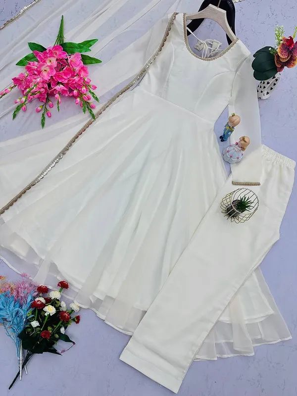 Cream_Georgette_Full_Flared_Anarkali_Salwar_Suit_With_Dupatta