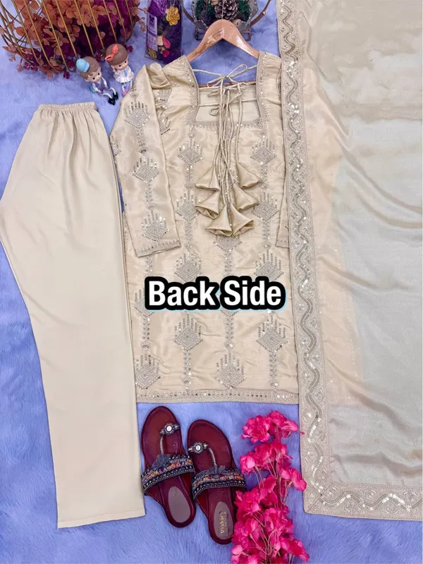 Cream_Pure_Chinnon_Silk_Sequence_Embroidered_Salwar_Suit_With_Dupatta