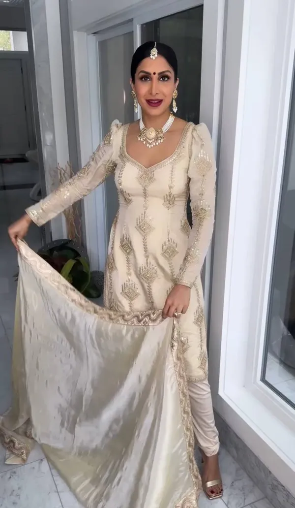 Cream_Pure_Chinnon_Silk_Sequence_Embroidered_Salwar_Suit_With_Dupatta