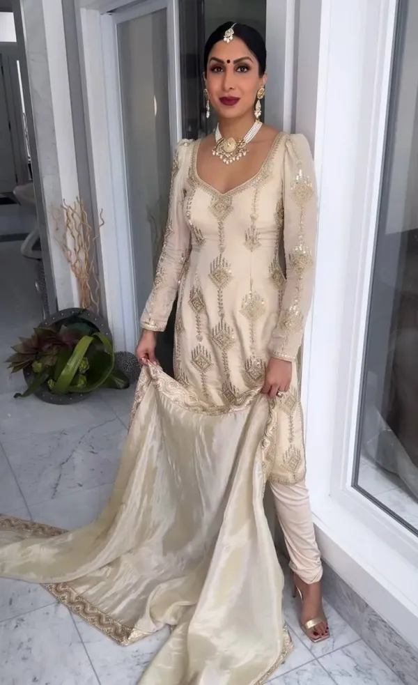 Cream_Pure_Chinnon_Silk_Sequence_Embroidered_Salwar_Suit_With_Dupatta