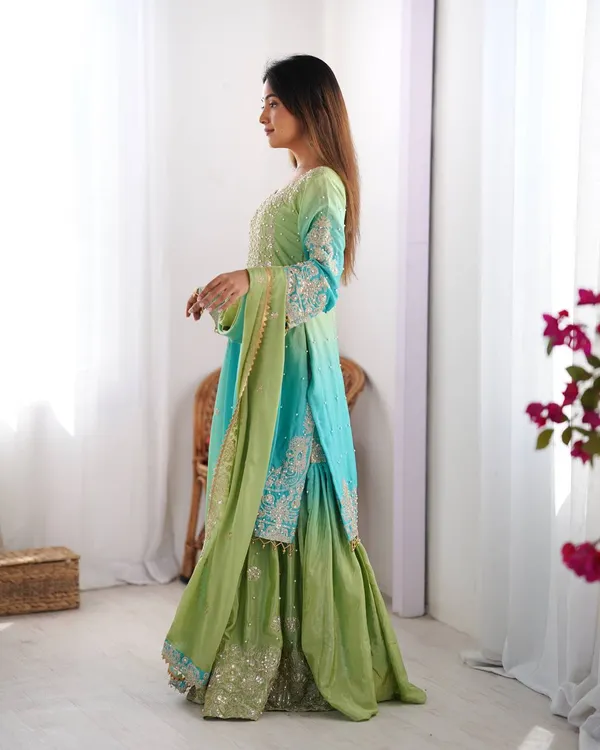 FEROZI_SHADED_CHINNON_SILK_CODING_SEQUENCE_EMBROIDERED_SHARARA_SALWAR_SUIT_WITH_DUPATTA