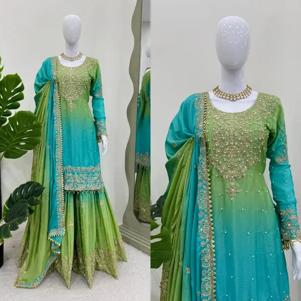 FEROZI_SHADED_CHINNON_SILK_CODING_SEQUENCE_EMBROIDERED_SHARARA_SALWAR_SUIT_WITH_DUPATTA
