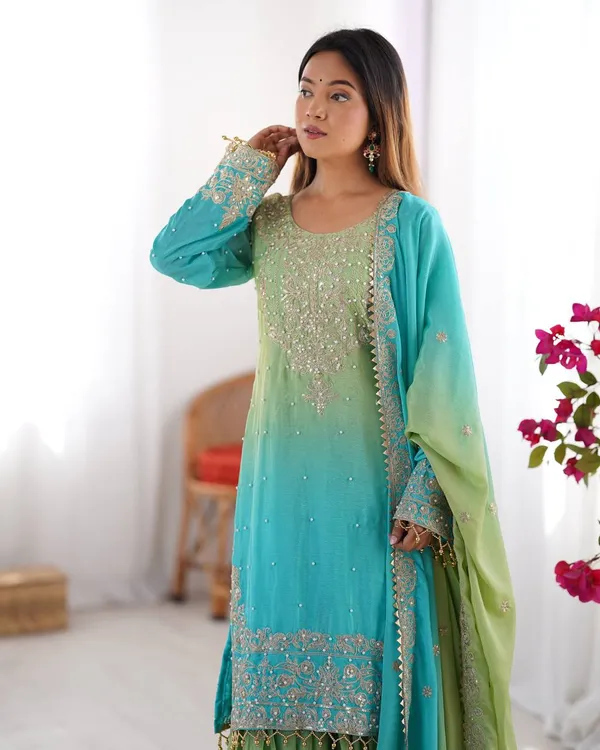 FEROZI_SHADED_CHINNON_SILK_CODING_SEQUENCE_EMBROIDERED_SHARARA_SALWAR_SUIT_WITH_DUPATTA