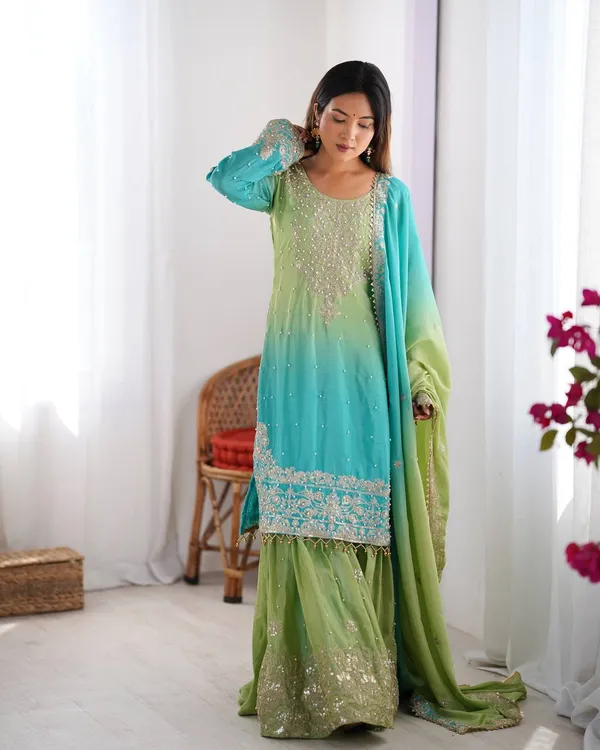 FEROZI_SHADED_CHINNON_SILK_CODING_SEQUENCE_EMBROIDERED_SHARARA_SALWAR_SUIT_WITH_DUPATTA