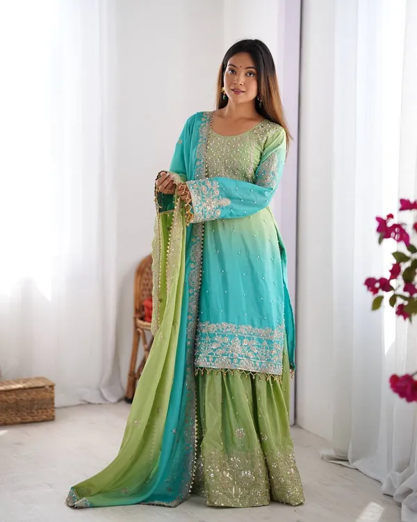 FEROZI_SHADED_CHINNON_SILK_CODING_SEQUENCE_EMBROIDERED_SHARARA_SALWAR_SUIT_WITH_DUPATTA