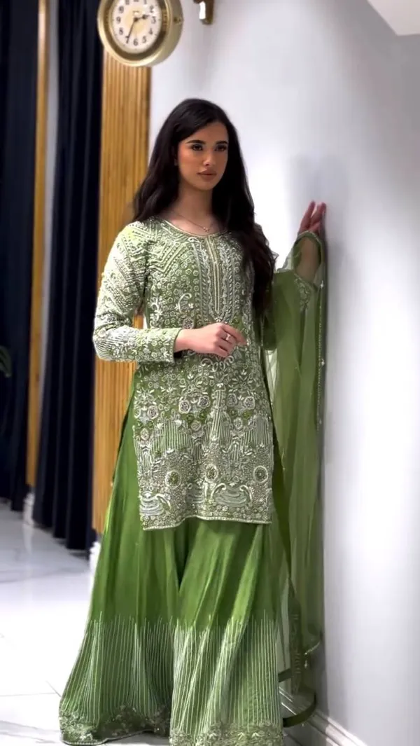 Green_Fully_Sequence_Embroidered_Sharara_Salwar_Suit_With_Dupatta