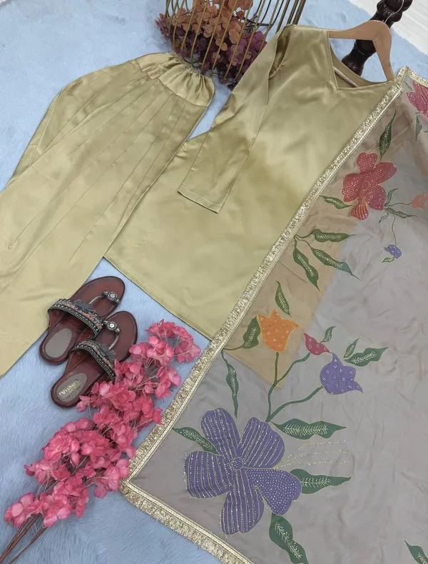 Gold_Heavy_Japan_Satin_Silk_Chiroski_Work_With_Print_Farsi_Salwar_Suit_Dupatta