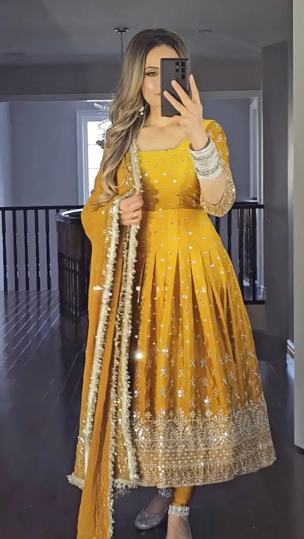 Gold_Shaded_Chinnon_Silk_With_Sequence_Embroidery_Work_Salwar_Suit_With_Dupatta