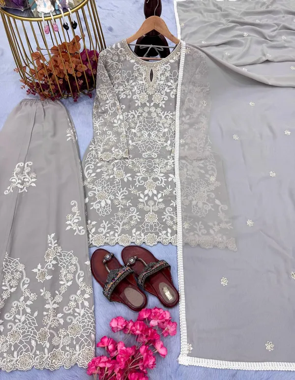 Gray_Georgette_Sequence_Embroidered_Palazzo_Salwar_Suit_With_Dupatta