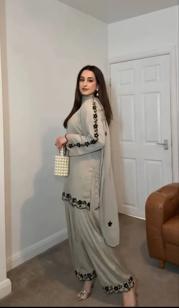 Grey_Heavy_Faux_Georgette_With_Embroidery_&_Mirror_work_Farsi_Salwar_Suit_With_Dupatta