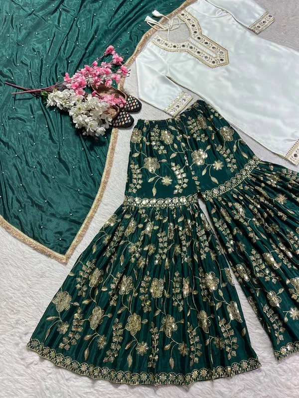 Heavy_Silk_Sequence_Embroidered_Sharara_Salwar_Suit_With_Dupatta