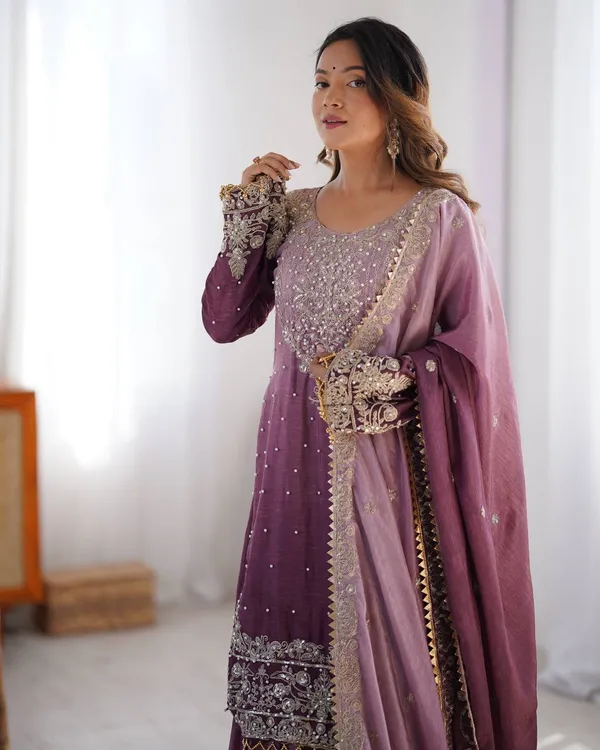 LILAC_SHADED_CHINNON_SILK_CODING_SEQUENCE_EMBROIDERED_SHARARA_SALWAR_SUIT_WITH_DUPATTA