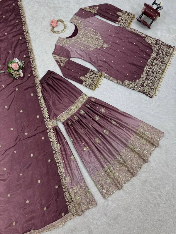 LILAC_SHADED_CHINNON_SILK_CODING_SEQUENCE_EMBROIDERED_SHARARA_SALWAR_SUIT_WITH_DUPATTA