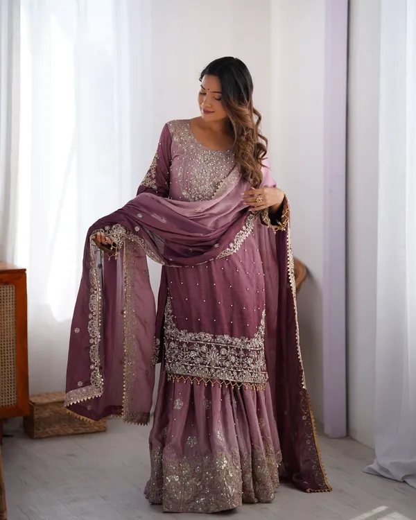 LILAC_SHADED_CHINNON_SILK_CODING_SEQUENCE_EMBROIDERED_SHARARA_SALWAR_SUIT_WITH_DUPATTA