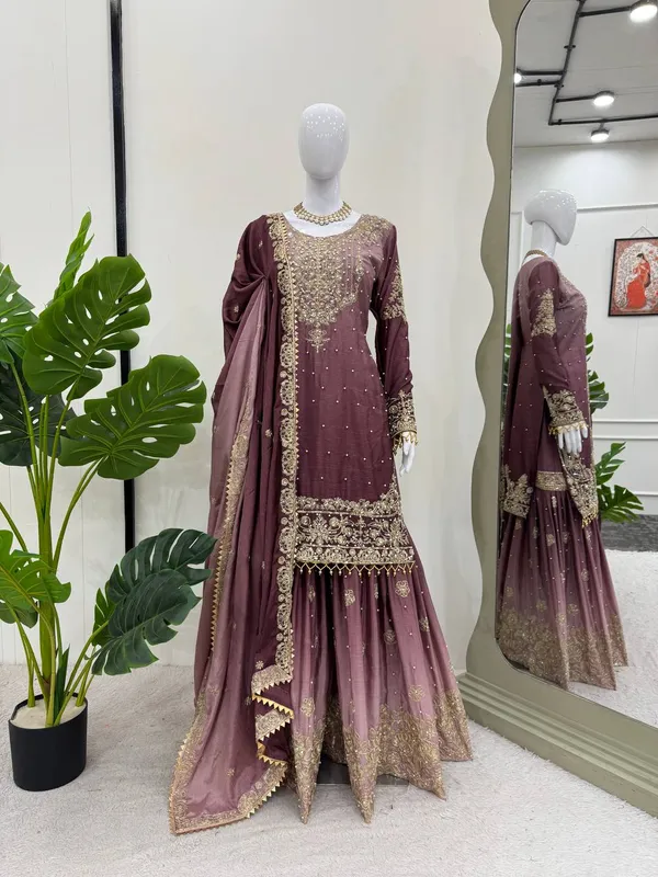 LILAC_SHADED_CHINNON_SILK_CODING_SEQUENCE_EMBROIDERED_SHARARA_SALWAR_SUIT_WITH_DUPATTA