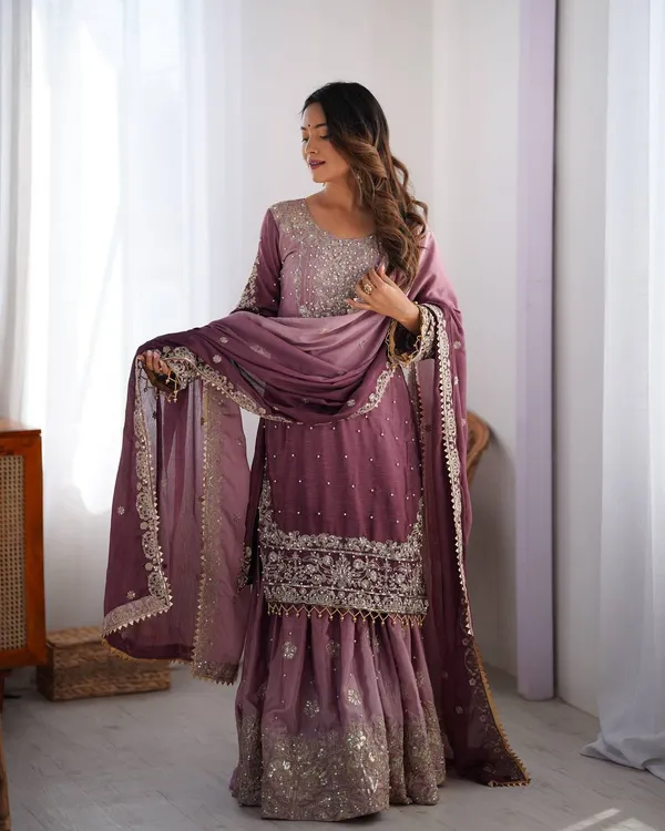 LILAC_SHADED_CHINNON_SILK_CODING_SEQUENCE_EMBROIDERED_SHARARA_SALWAR_SUIT_WITH_DUPATTA