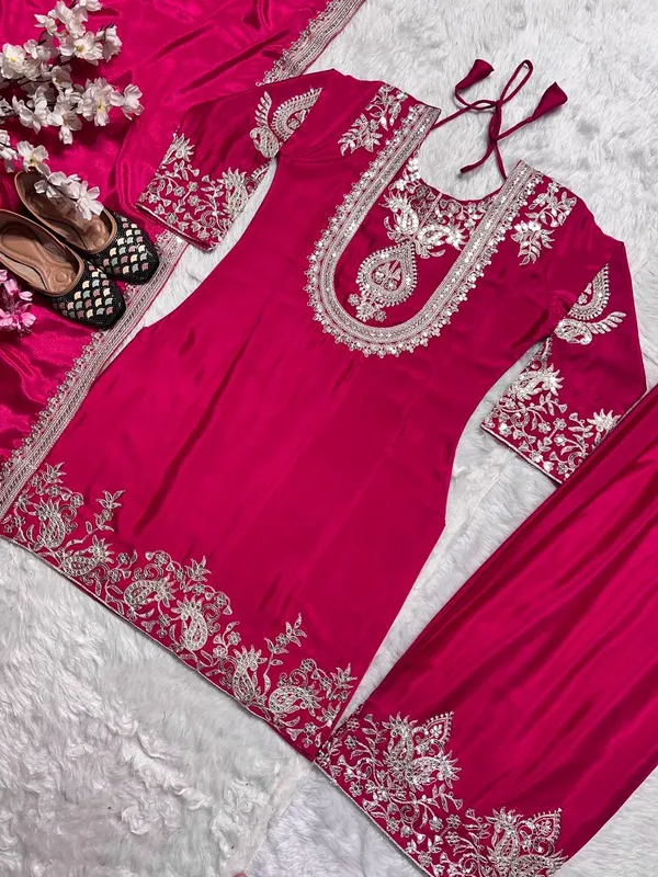 Pink_Pure_Chinnon_Silk_Heavy_Embroidered_Salwar_Suit_With_Dupatta
