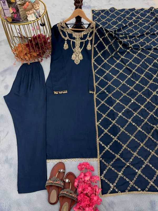 NAVY_BLUE_PURE_SLUB_SILK_SEQUENCE_EMBROIDERED_SALWAR_SUIT_WITH_DUPATTA