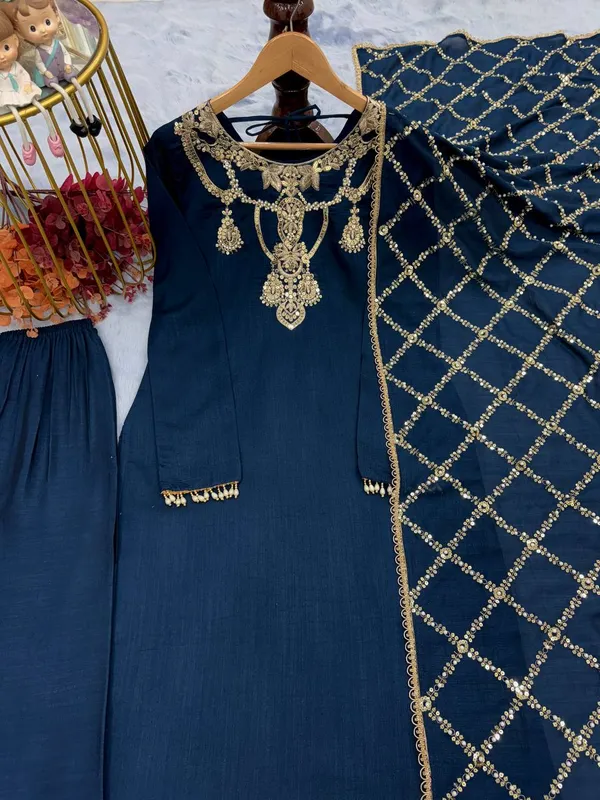 NAVY_BLUE_PURE_SLUB_SILK_SEQUENCE_EMBROIDERED_SALWAR_SUIT_WITH_DUPATTA