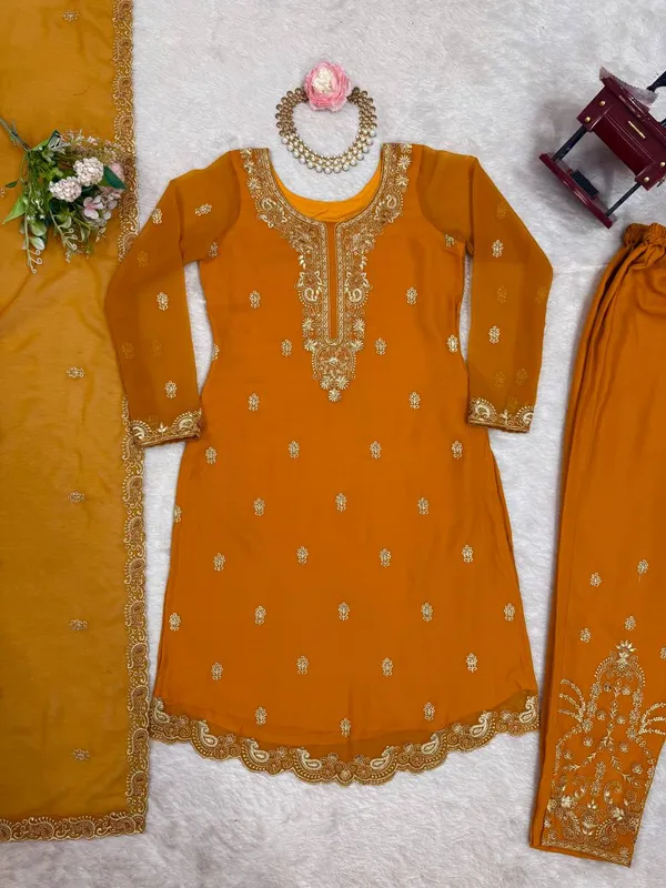 ORANGE_FAUX_GEORGETTE_EMBROIDERED_SALWAR_SUIT_WITH_DUPATTA