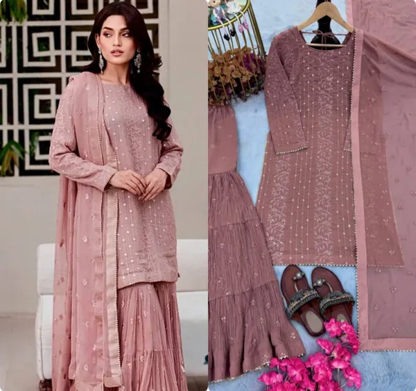 PINK_DESIGNER_GEORGETTE_EMBROIDERED_GHARARA_SALWAR_SUIT_WITH_DUPATTA