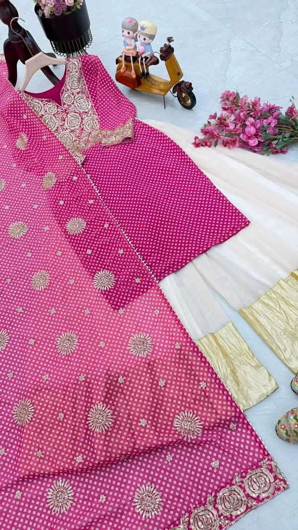 PINK_&_CREAM_FAUX_GEORGETTE_EMBROIDERY_CODDING_SEQUENCE_WITH_PRINT_SALWAR_SUIT_WITH_DUPATTA