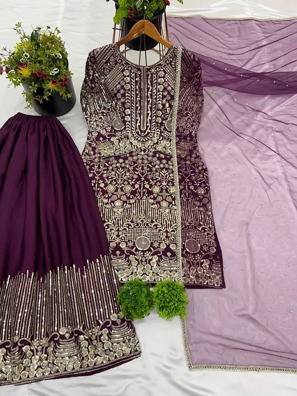PURPLE_CHINNON_SILK_FULLY_SEQUENCE_EMBROIDERED_SHARARA_SALWAR_SUIT_WITH_DUPATTA