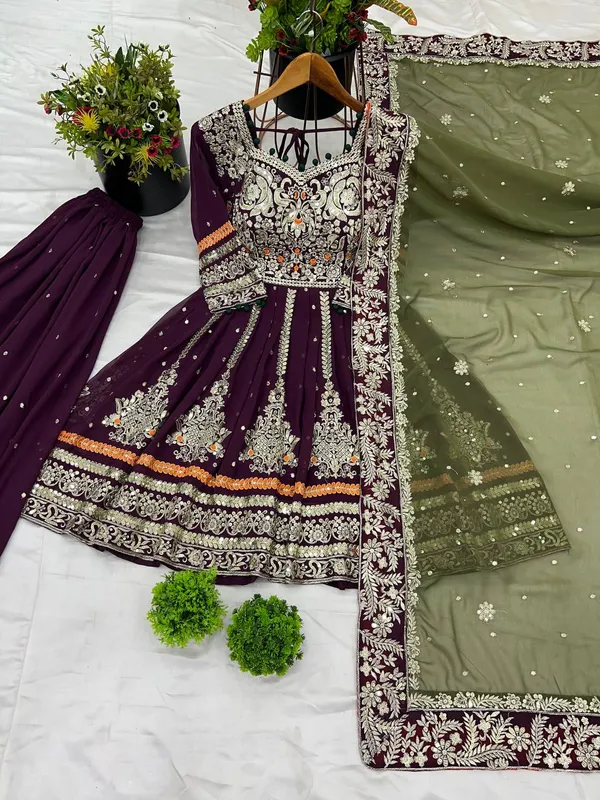 PURPLE_GEORGETTE_SEQUENCE_EMBROIDERED_SHARARA_SALWAR_SUIT_WITH_DUPATTA