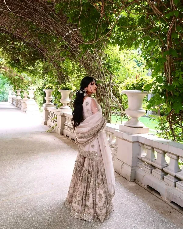 Peach_Georgette_Sequence_Embroidery_With_Real_Mirror_Hand_Work_Gharara_Salwar_Suit_With_Dupatta