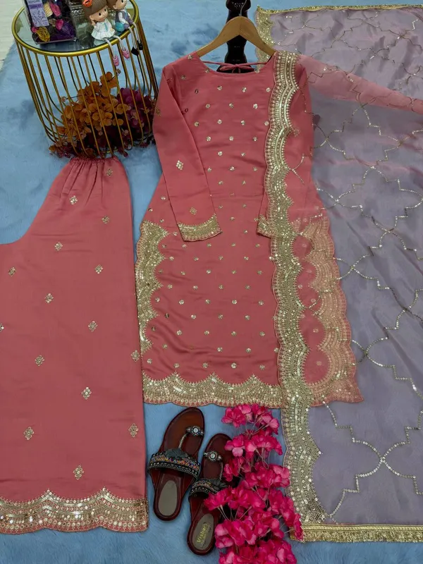 Pink_Heavy_Roman_Silk_Sequence_Embroidery_Work_Salwar_Suit_With_Dupatta