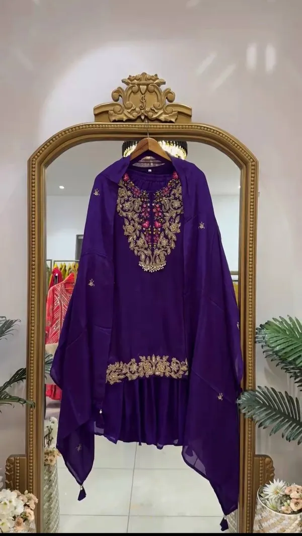 Purple_Heavy_Faux_Georgette_Sequence_Embroidered_Sharara_Salwar_Suit_With_Dupatta