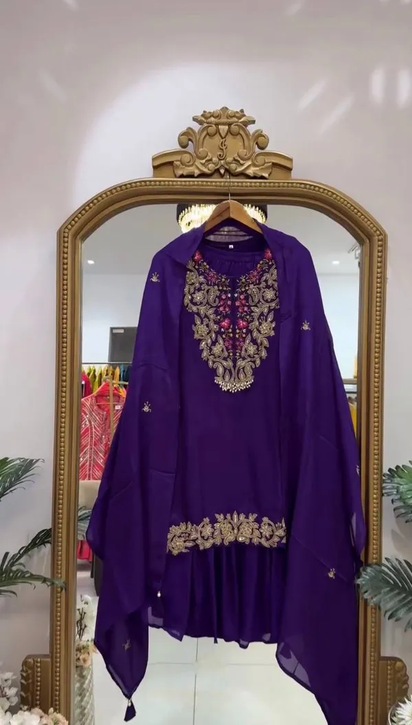 Purple_Heavy_Faux_Georgette_Sequence_Embroidered_Sharara_Salwar_Suit_With_Dupatta