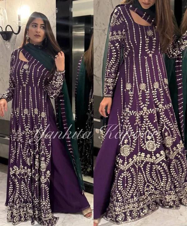 Purple_Heavy_Faux_Georgette_Sequence_Embroidery_Sharara_Salwar_Suit_With_Dupatta