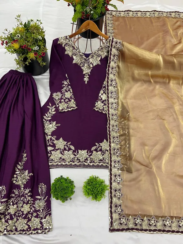 Purple_Pure_Chinnon_Silk_Sequence_Embroidered_Salwar_Suit_With_Dupatta