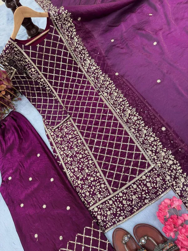 Purple_Pure_Fendy_Silk_With_Heavy_Embroidery_5_mm_Sequence_Work_Salwar_Suit_With_Dupatta