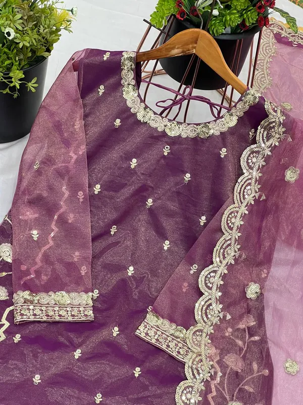 Purple_Twill_Net_Heavy_Sequence_Embroidery_Gharara_Salwar_Suit_With_Dupatta