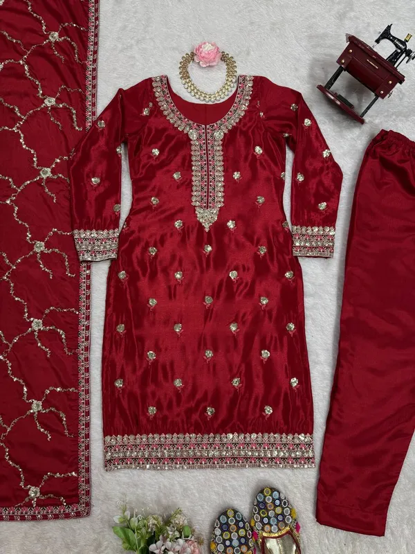 RED_CHINNON_SILK_EMBROIDERED_SALWAR_SUIT_WITH_DUPATTA