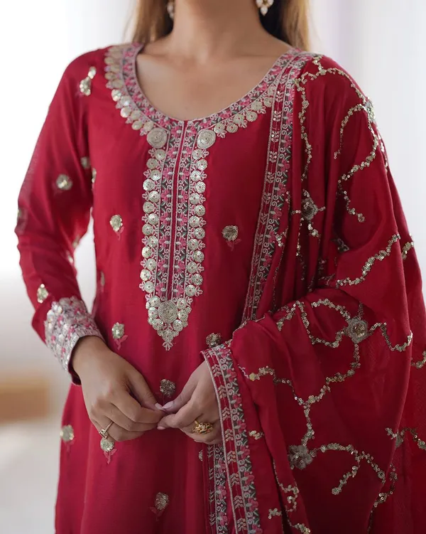 RED_CHINNON_SILK_EMBROIDERED_SALWAR_SUIT_WITH_DUPATTA