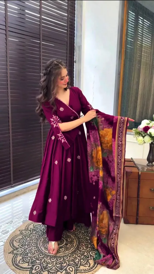 Purple_Full_Flared_Anarkali_Embroidered_Stitched_Palazzo_Kurta_Set_With_Dupatta
