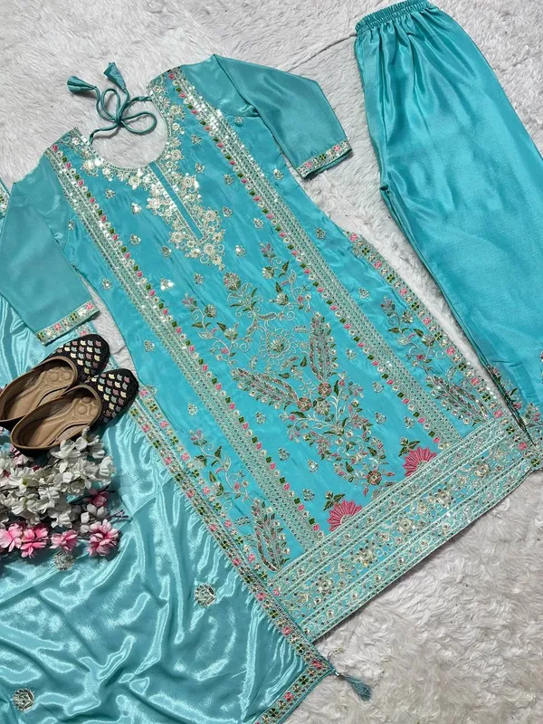 Sky_Blue_Pure_Chinnon_Silk_Heavy_Coding_Sequence_Embroidered_Salwar_Suit_With_Dupatta