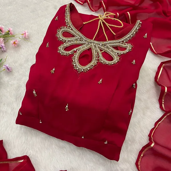 Red_New_Party_Wear_Look_Rangoli_Georgette_Gown_With_Dupatta_(Set_Of_2_Piece)