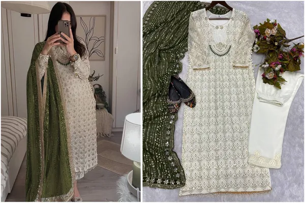 Olive_Desirable_Fancy_Faux_Georgette_Sequence_Embroidered_Salwar_Suit_With_Dupatta