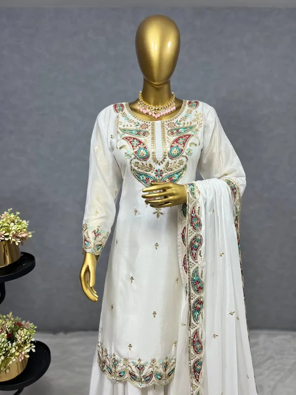 WHITE_CHINNON_SILK_SEQUENCE_EMBROIDERED_SHARARA_SALWAR_SUIT_WITH_DUPATTA