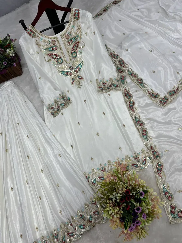 WHITE_CHINNON_SILK_SEQUENCE_EMBROIDERED_SHARARA_SALWAR_SUIT_WITH_DUPATTA