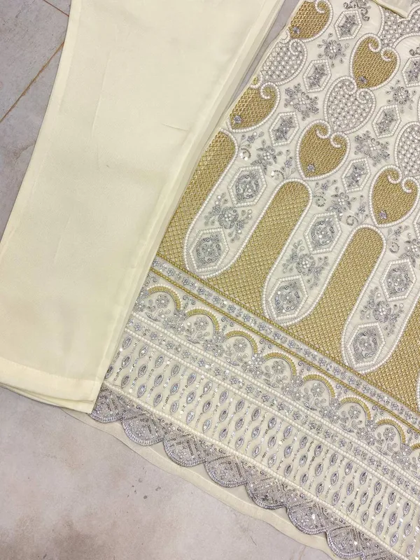 WHITE_FANCY_FAUX_GEORGETTE_SEQUENCE_EMBROIDERED_WORK_SALWAR_SUIT_WITH_DUPATTA