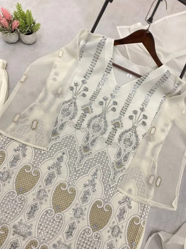 WHITE_FANCY_FAUX_GEORGETTE_SEQUENCE_EMBROIDERED_WORK_SALWAR_SUIT_WITH_DUPATTA